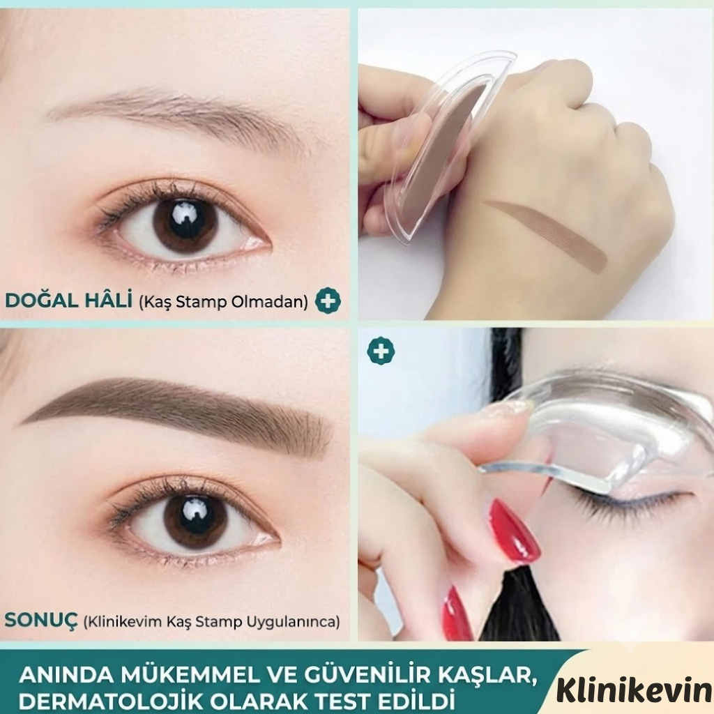 KlinikEvin™  Brow Stamper Pro (Kaş Şekillendirme Kiti)