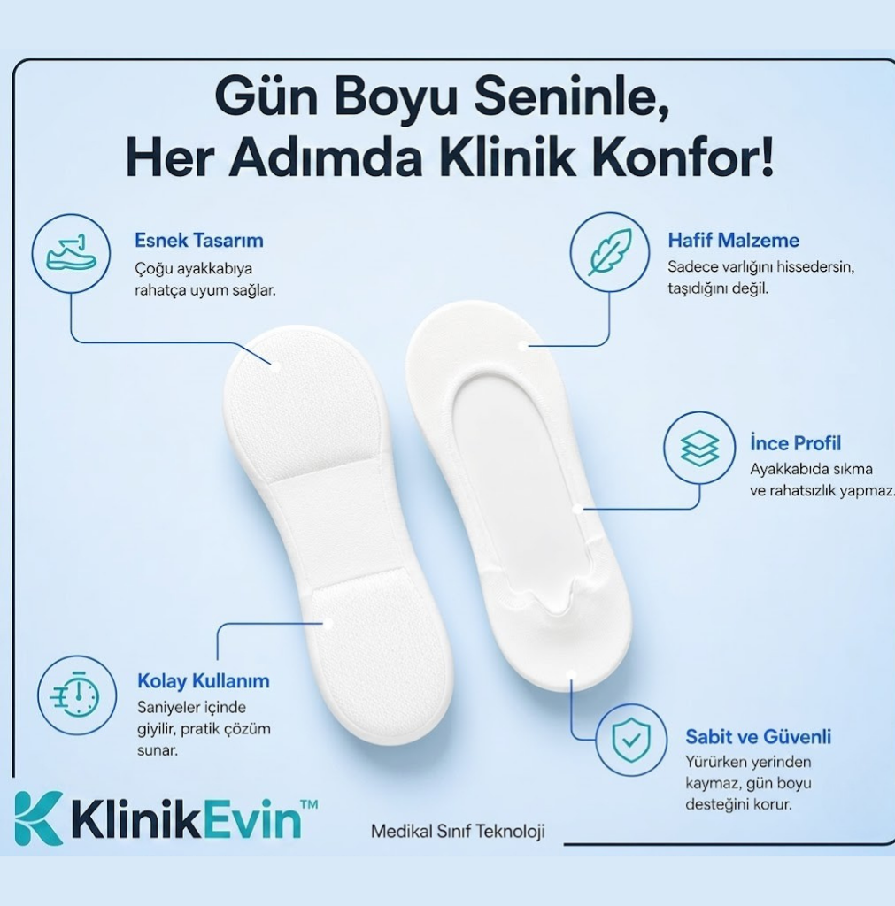 KlinikEvin™ Ortopedik Destek & Günlük Pamuk Çorap